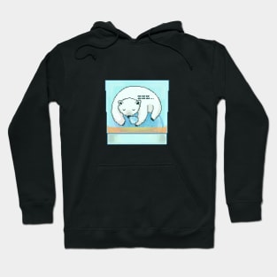 Polar bear sleeping in whiskey on the rocks Hoodie